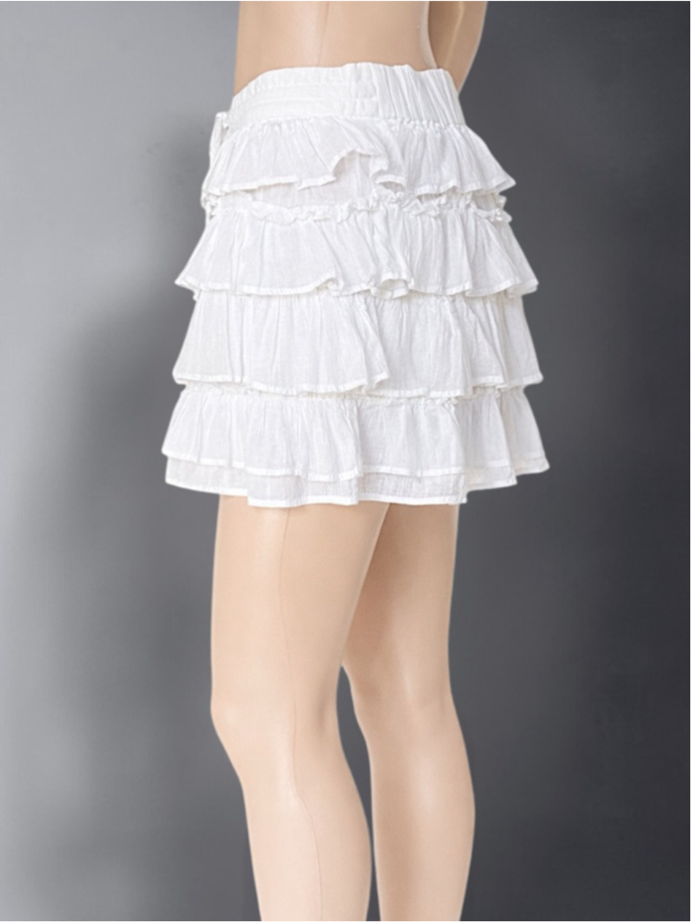 H&M Divided White Tiered Ruffle Mini Skirt – Size M - Picture 8 of 15